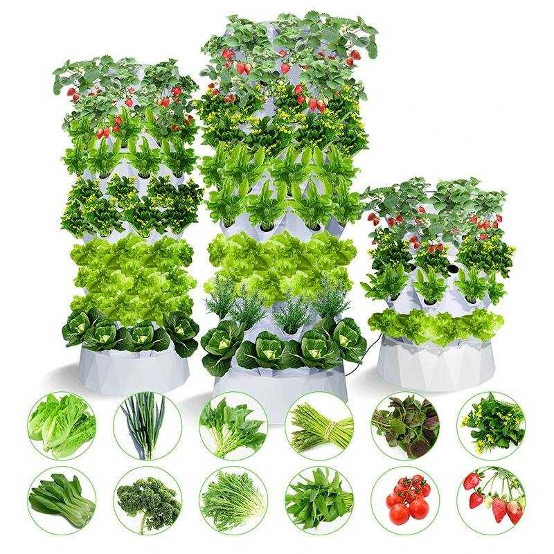 30L Water Tank Economy Hydroponic System 12 Layers 96 Holes Lettuce Growing System